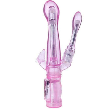 Vibratore Doppio 6 Funzioni per Doppia Perpetrazione Rosa TPR